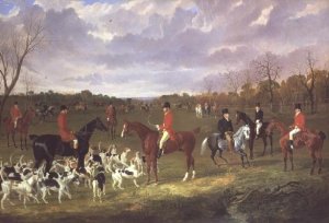 A St. Giles' Cab Horse in a Stable with Grooms