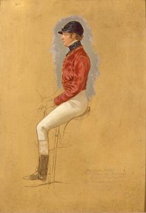 Portrait sketch of Mr Allen McDonough for 'Steeple Chase Cracks', 1846