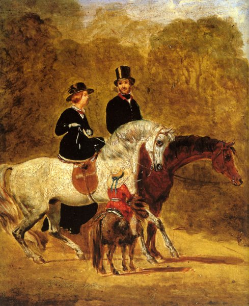 Sketch of Queen Victoria, The Prince Consort & HRH Prince Albert Edward