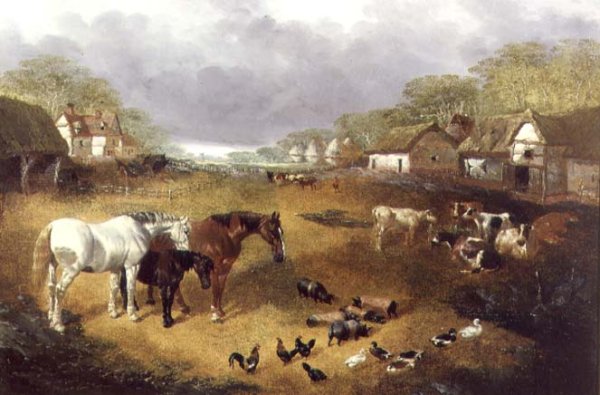 A farmyard in Spring