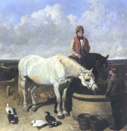 Horses Rider And Stable Hand 1849