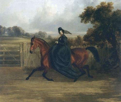 Lady Rush Out Riding Sidesaddle 1843