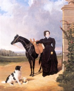 Lady With Her Mount and Spaniel 1823