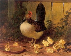 The Proud Mother Hen and Chicks 1852