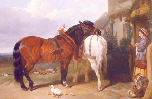 Carthorses by a Cottage Door, 1854